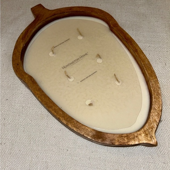 Huntington Home Rustic Carved Wood Candle - Picture 2 of 4